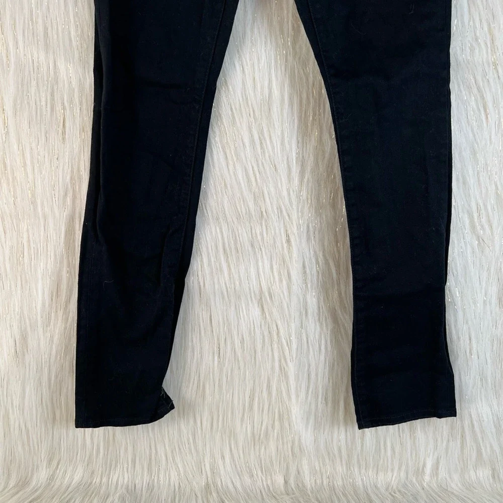 7 For All Mankind Kids Roxanne Skinny Jeans Black Stretch Low Rise Denim 12